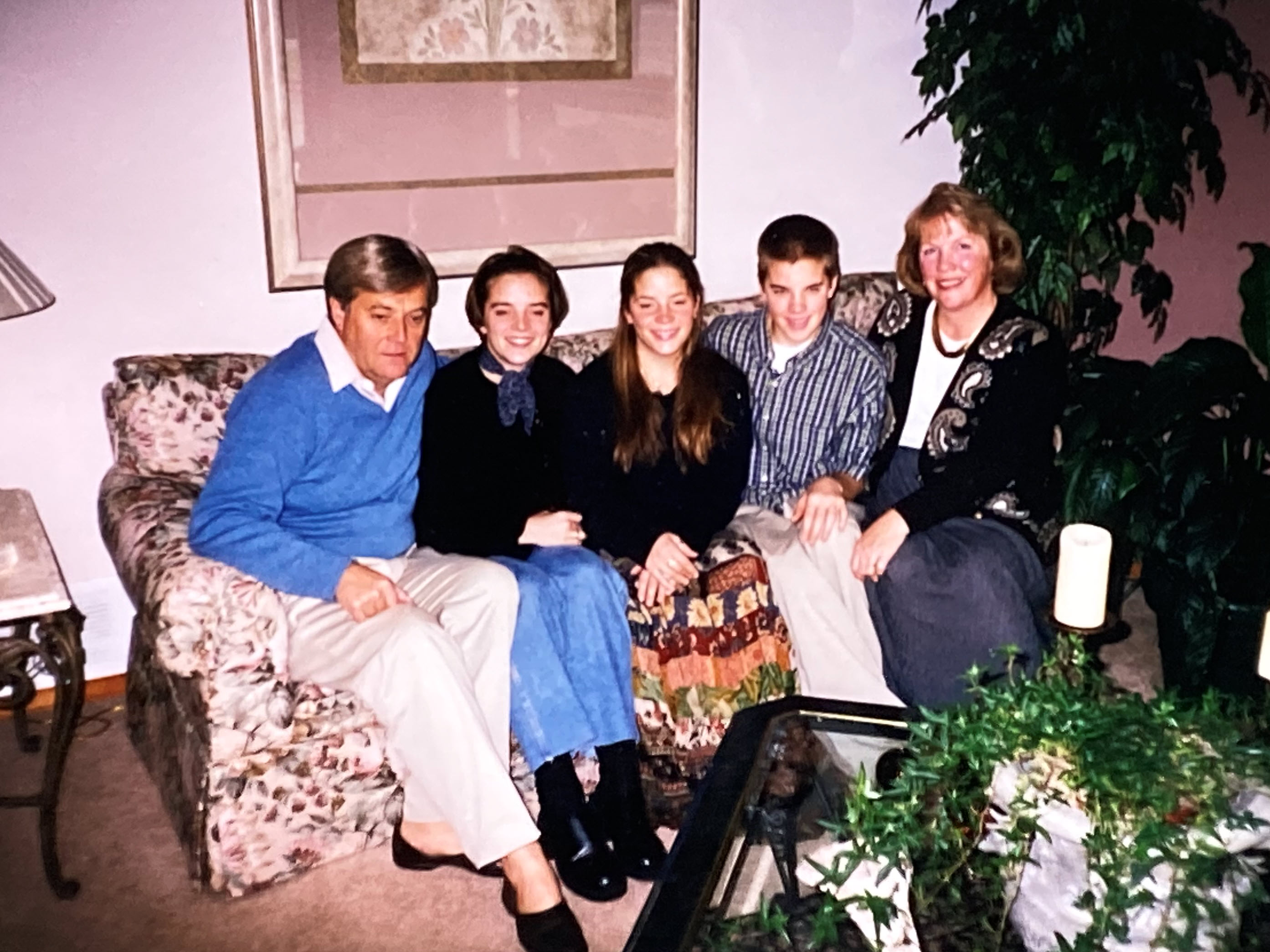 In Mom and Al's living room in Yakima.