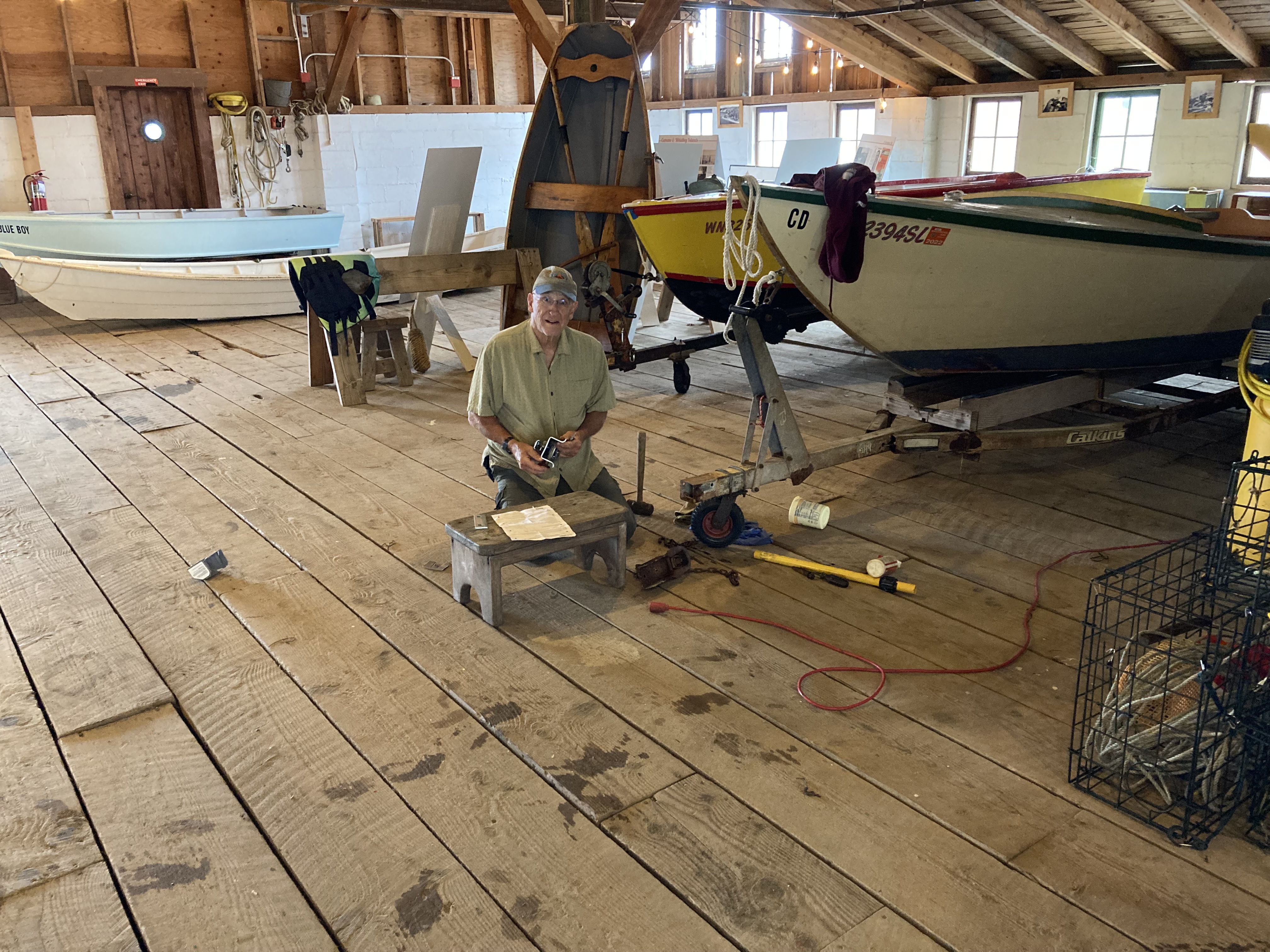 Michael Kyte in the Boathouse.